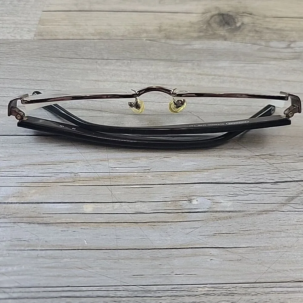 Coach Eyeglasses SUZANNA (246) TAN 50-17-135 Brown Half Rim ‎ FRAMES ONLY